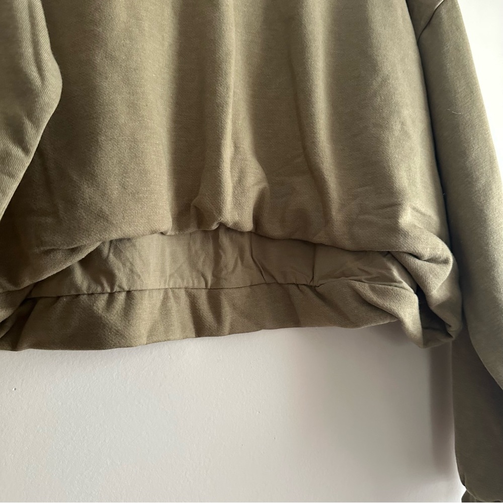 Pilcro • Funnel-Neck Bubble-Hem Sweatshirt - Picture 3 of 8